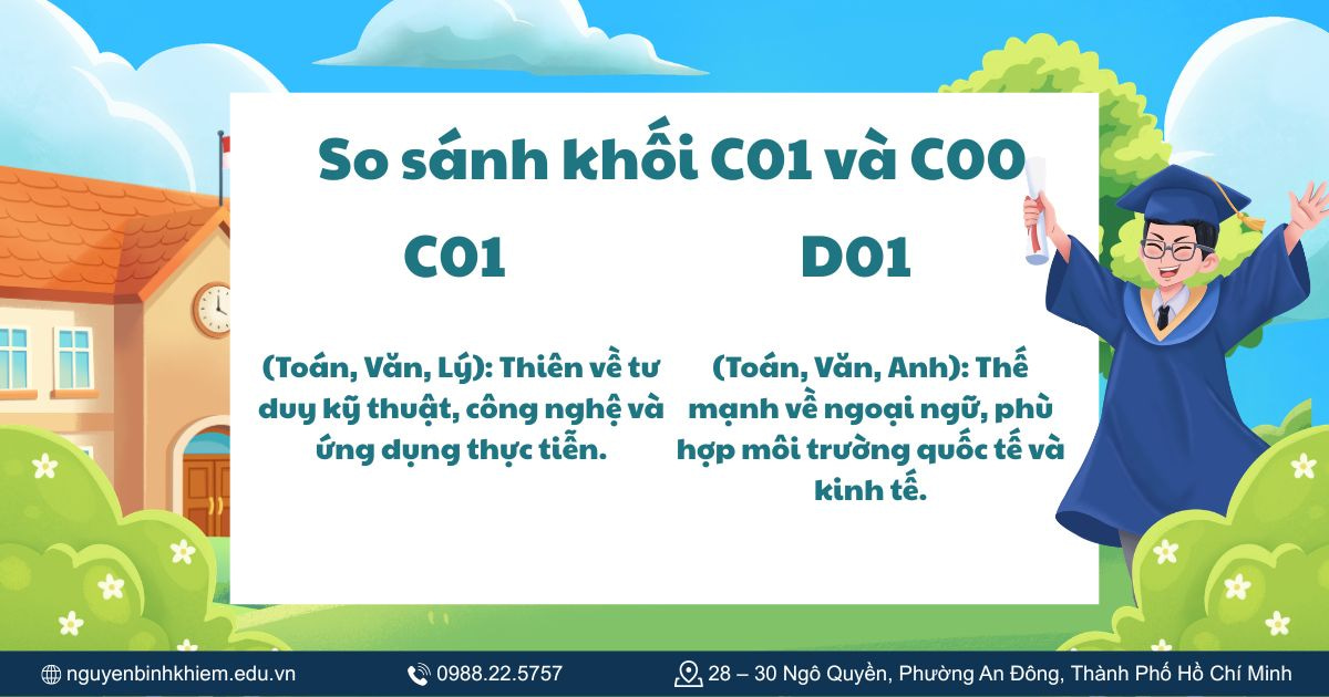 So sánh khối C01 và D01