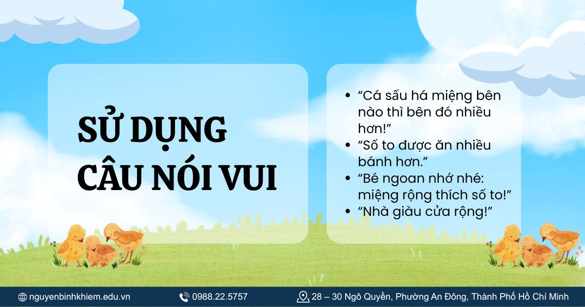 Sử dụng câu nói vui