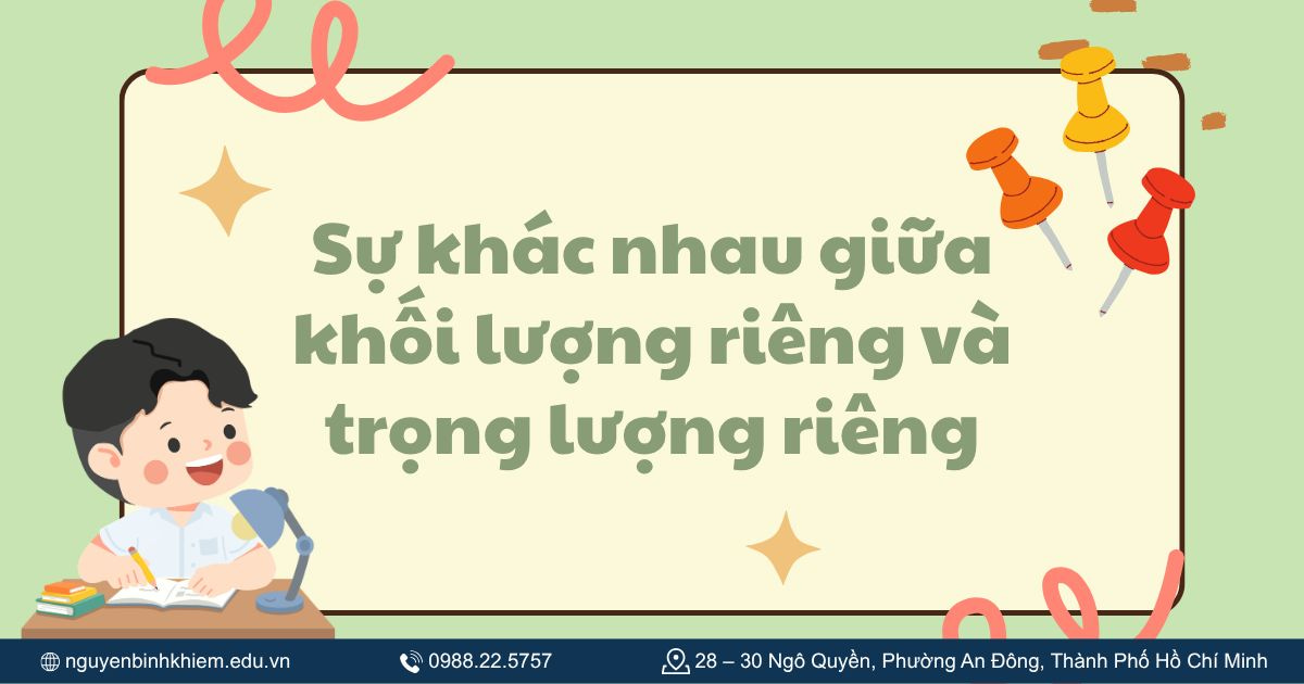 Sự khác nhau giữa khối lượng riêng và trọng lượng riêng