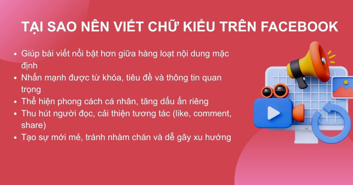 Tại Sao Nên Viết Chữ Kiểu Trên Facebook?