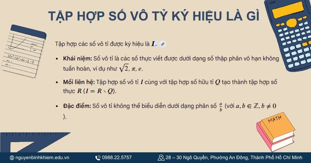 Tập hợp số vô tỉ ký hiệu là gì