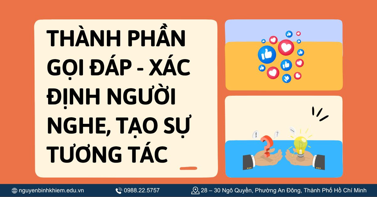 Thành phần gọi đáp - Xác định người nghe, tạo sự tương tác