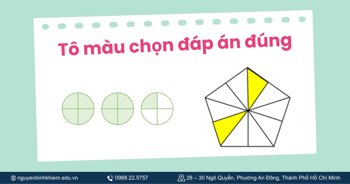 Tô màu chọn đáp án đúng