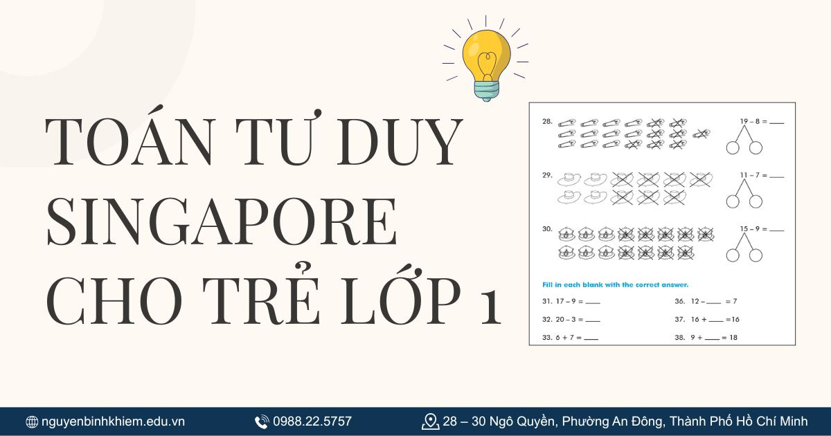 Toán tư duy Singapore cho trẻ lớp 1