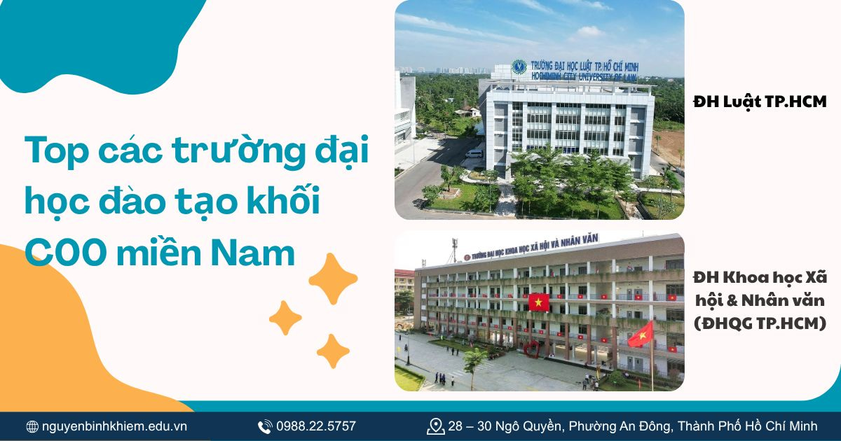 Top các trường đại học đào tạo khối C00 miền Nam