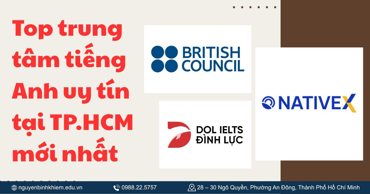 Top trung tâm tiếng Anh uy tín tại TP.HCM mới nhất