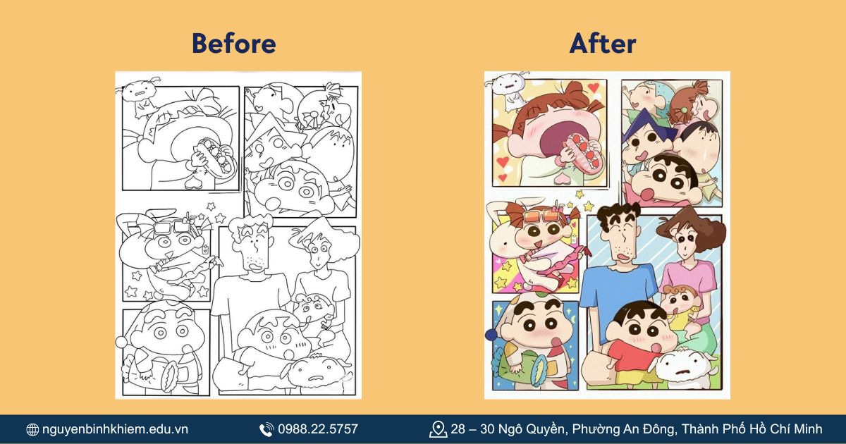 Tranh tô màu cho bé chủ đề hoạt hình & anime