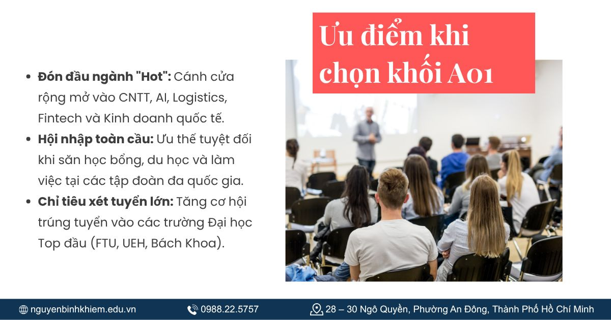 Ưu điểm khi chọn khối A01