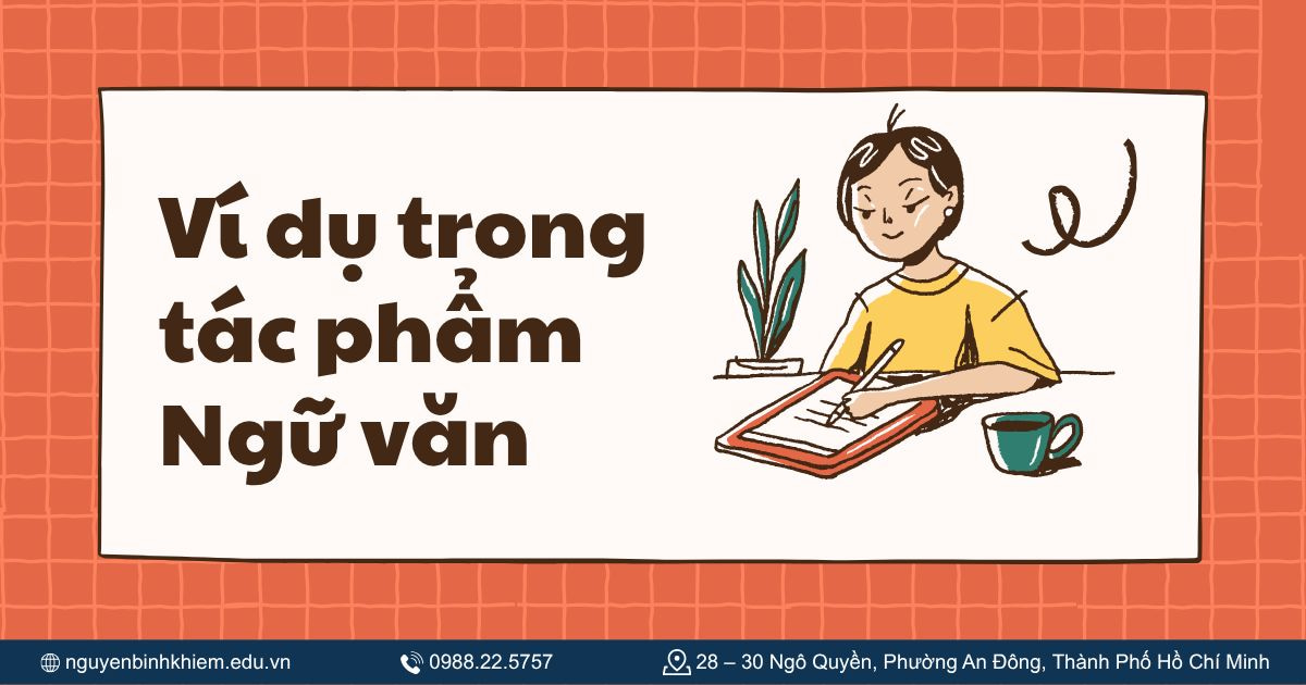 Ví dụ trong tác phẩm Ngữ văn