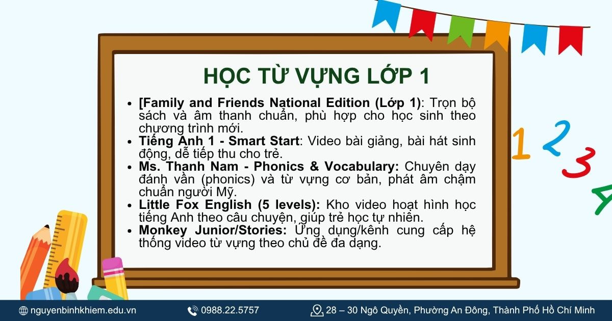 Học từ vựng lớp 1