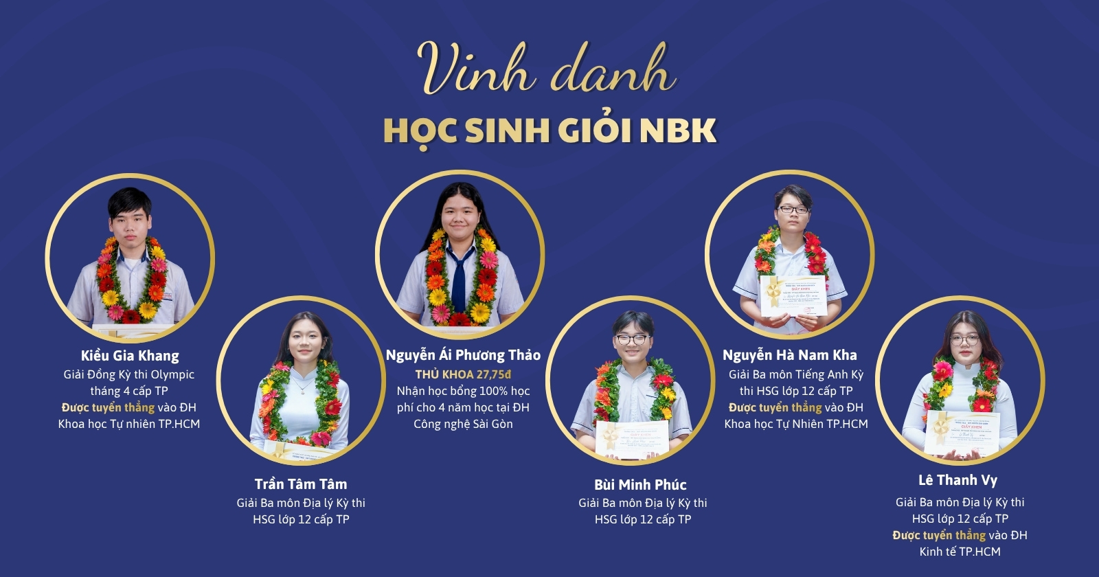 Vinh danh học sinh giỏi NBK