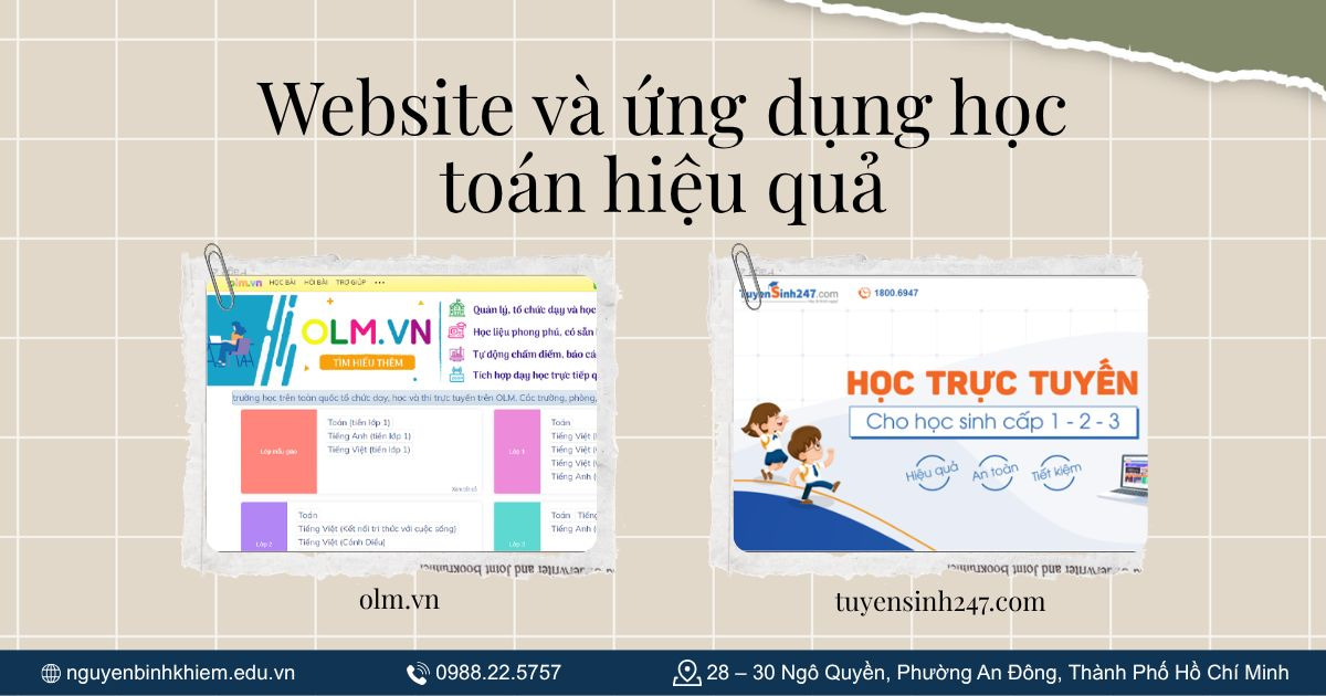 Website và ứng dụng học toán hiệu quả