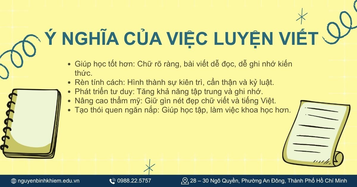 Ý nghĩa của việc luyện viết chữ hoa đẹp trong học tập