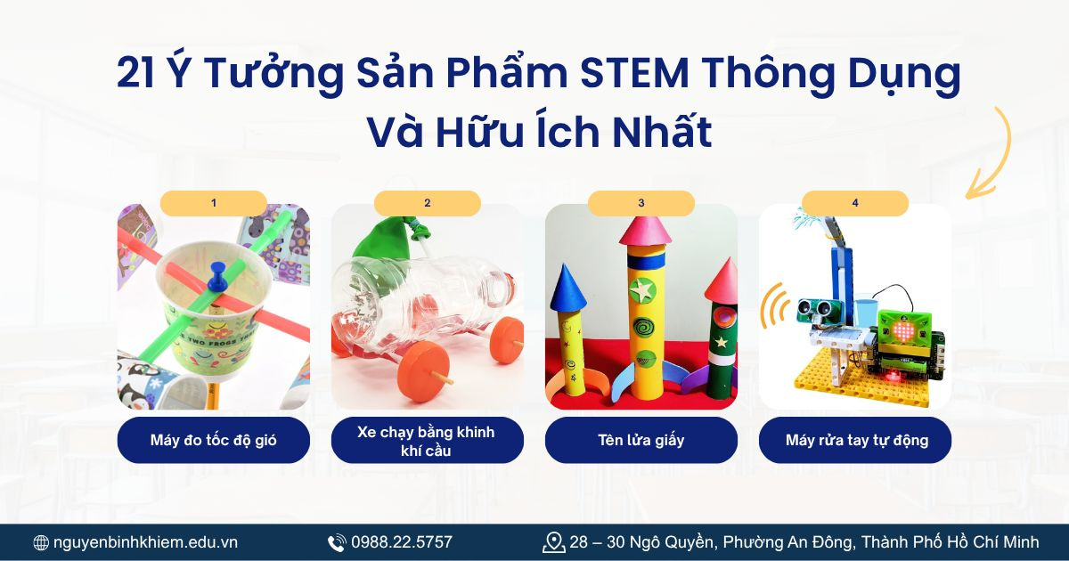21 Ý Tưởng Sản Phẩm STEM Thông Dụng Và Hữu Ích Nhất