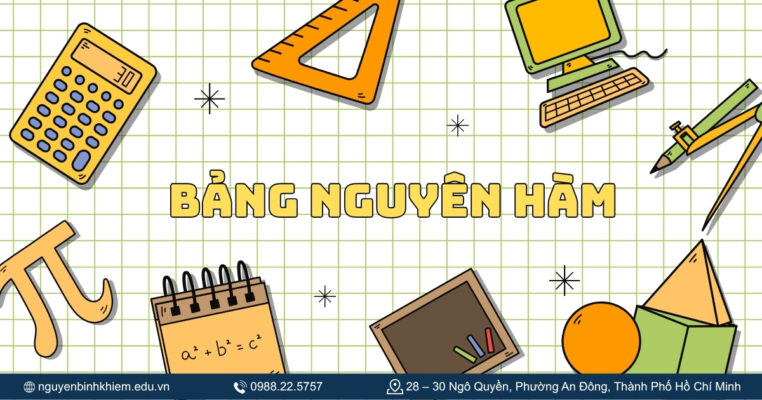 Bảng nguyên hàm.
