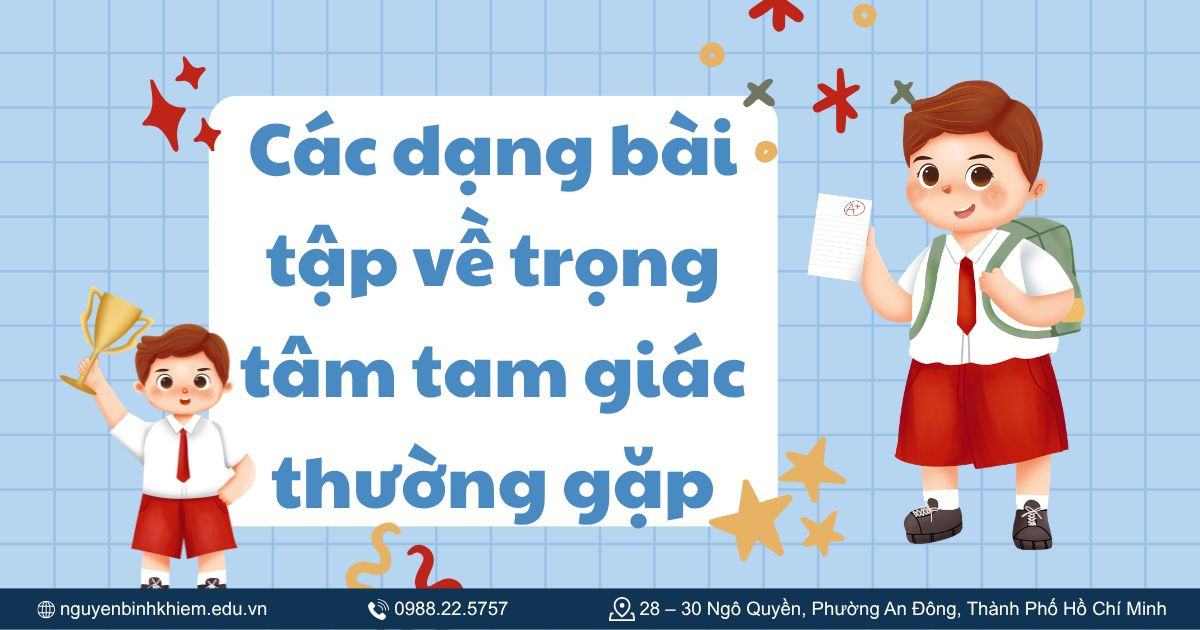 Các dạng bài tập về trọng tâm tam giác thường gặp