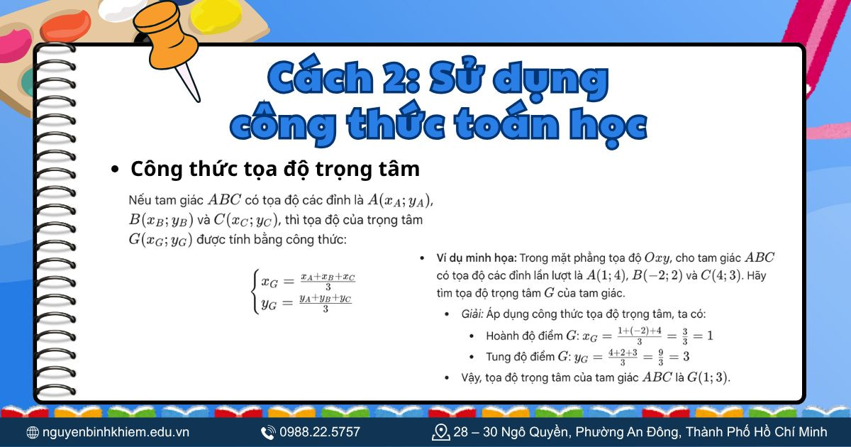 Cách 2: Sử dụng công thức toán học