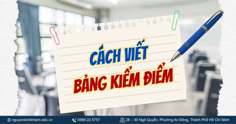 Cách viết bảng kiểm điểm
