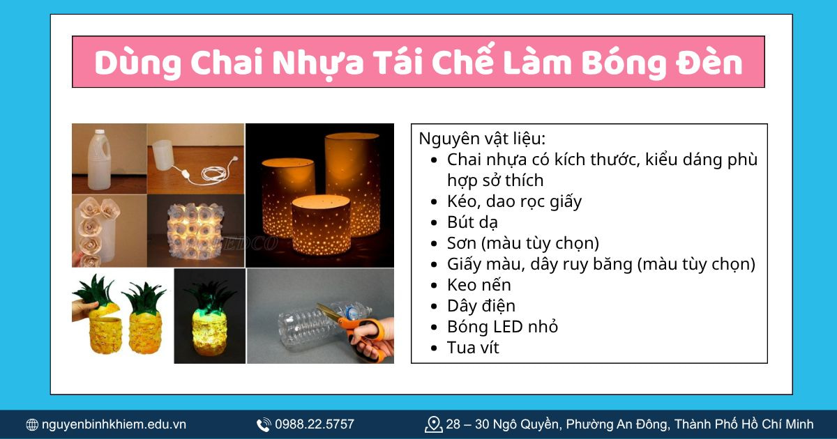 Dùng Chai Nhựa Tái Chế Làm Bóng Đèn