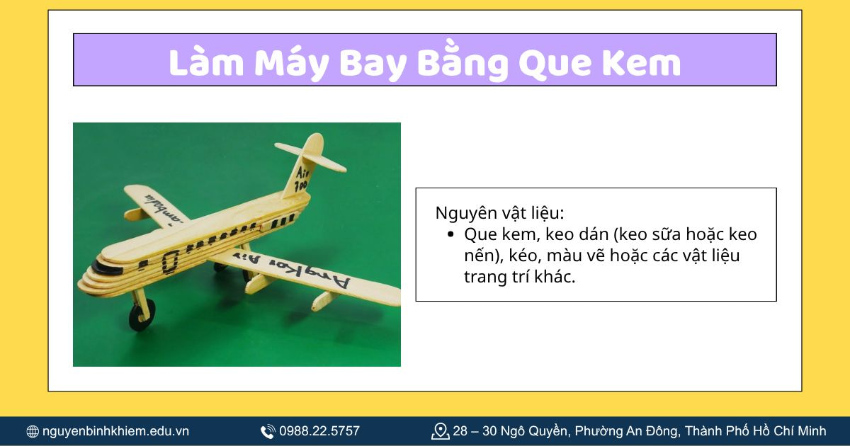 Làm Máy Bay Bằng Que Kem