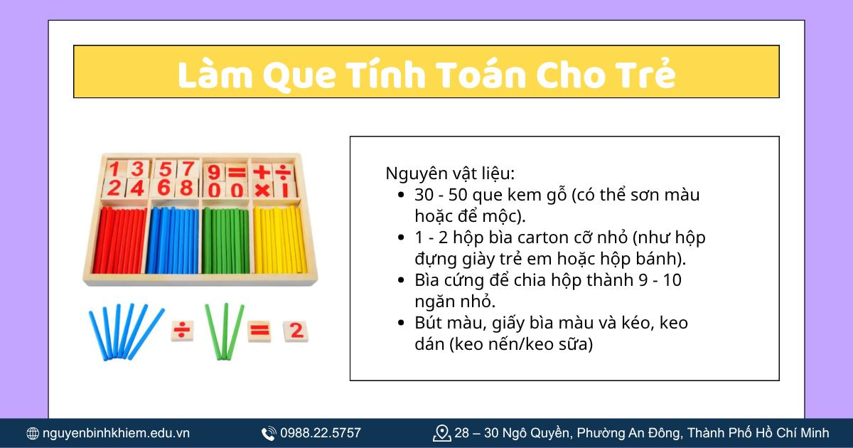 Làm Que Tính Toán Cho Trẻ