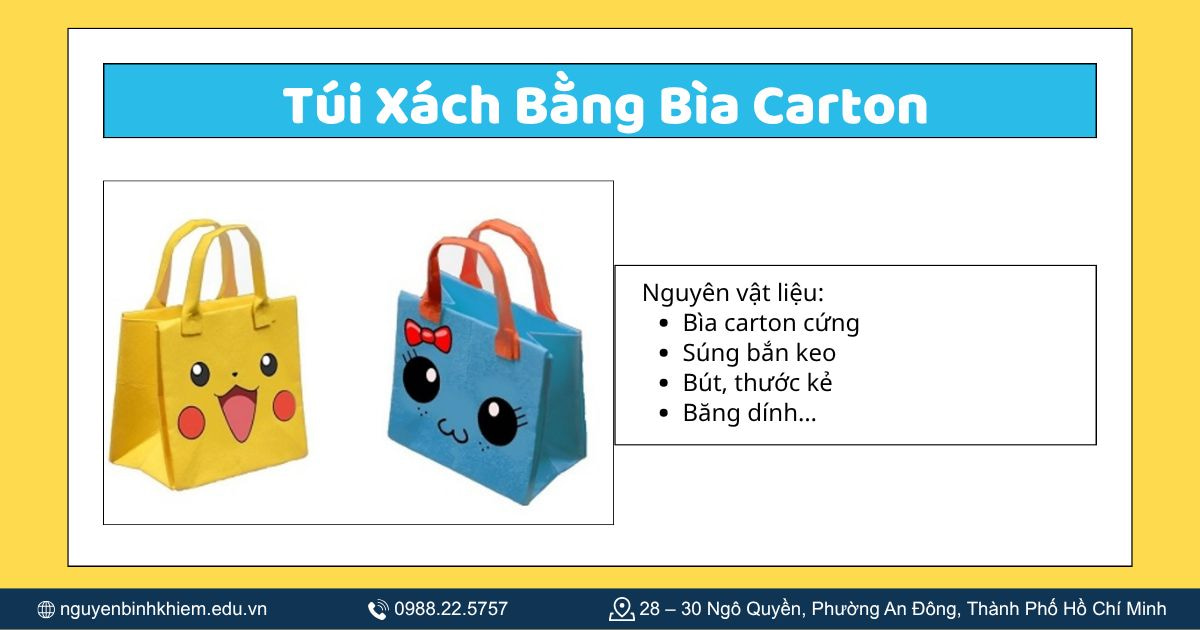 Làm Túi Xách Bằng Bìa Carton
