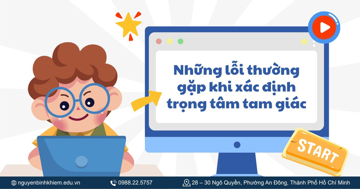 Những lỗi thường gặp khi xác định trọng tâm tam giác