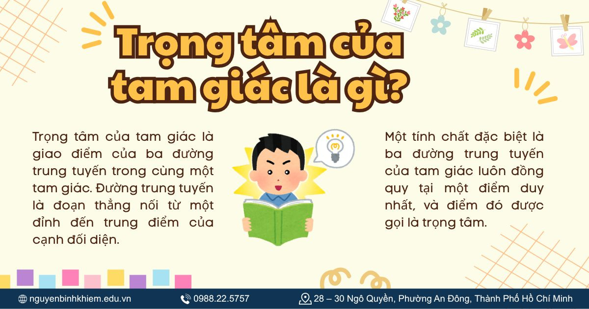 Trọng tâm của tam giác là gì?