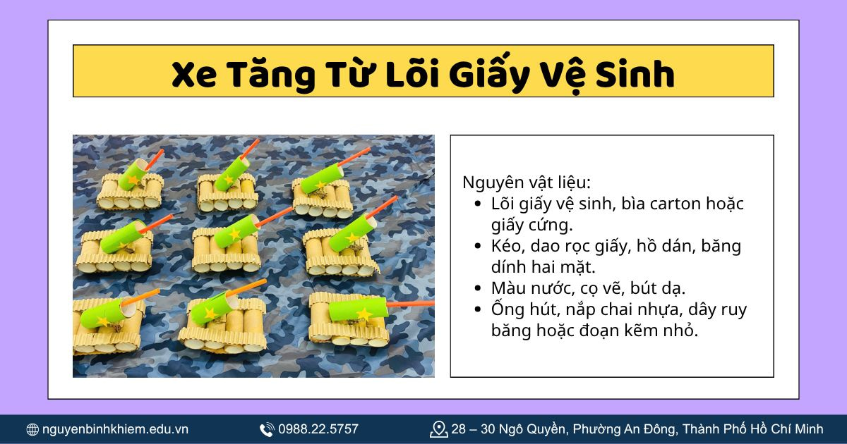 Xe Tăng Từ Lõi Giấy Vệ Sinh