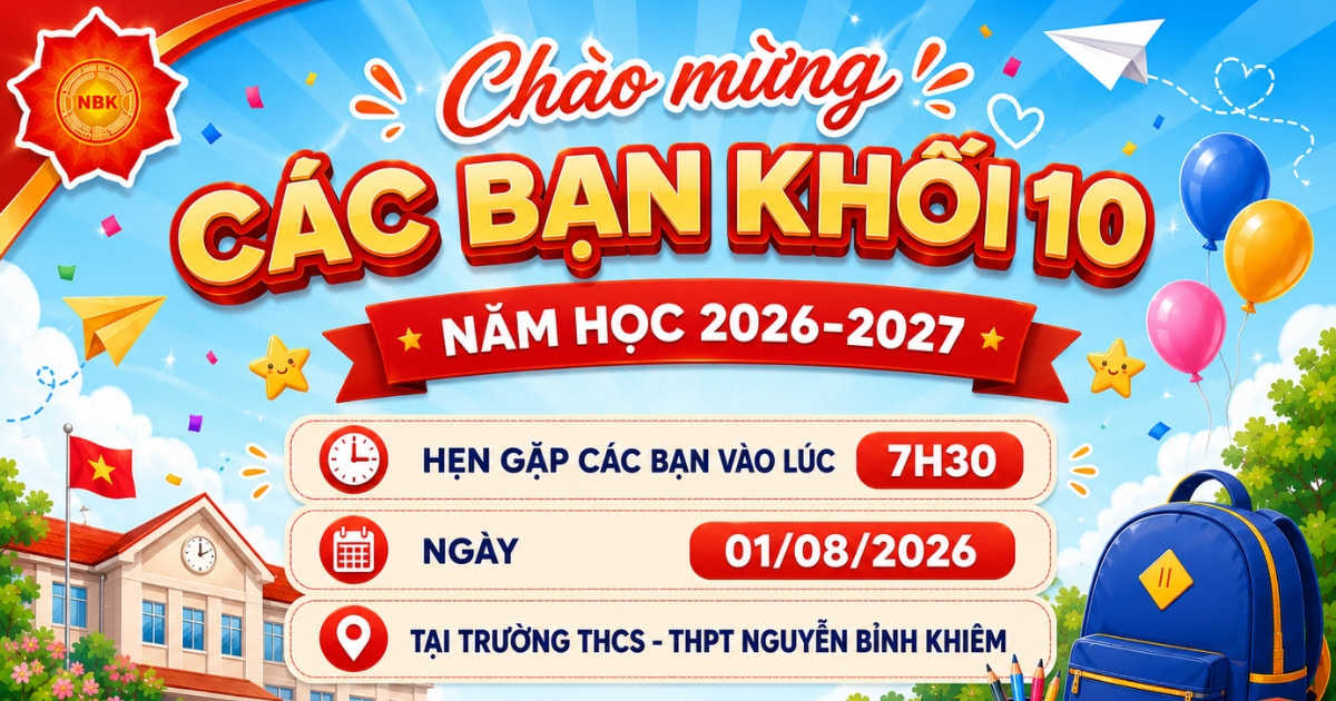 Chào mừng các bạn khối 10